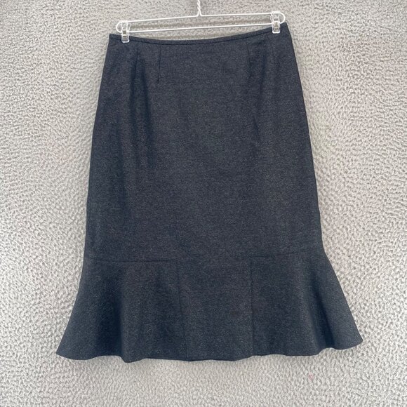 Le Suit Skirt Womens 6 Black Trumpet Below Knee Length Office Career Everyday - Picture 1 of 8